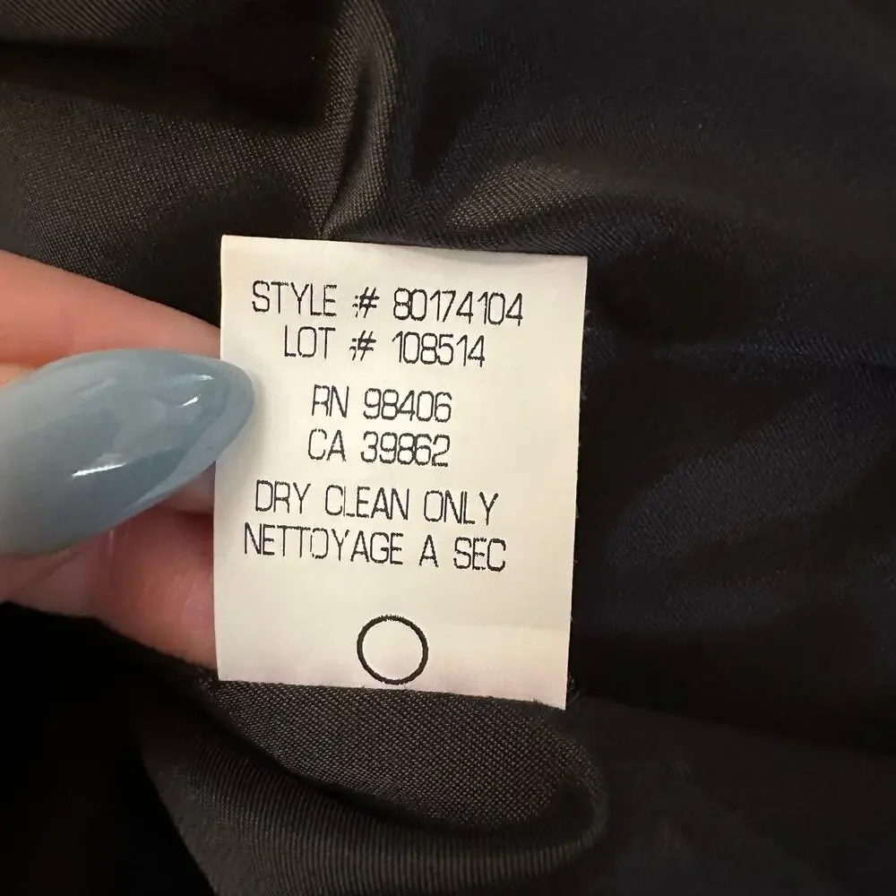 Theory Black Collarless Tailored Blazer Jacket